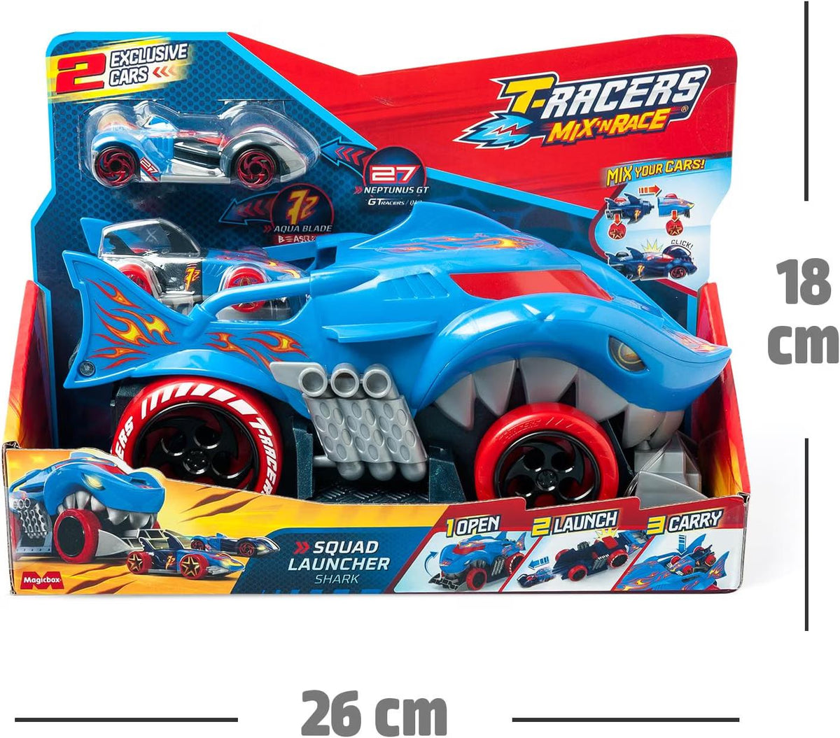 T-Racers Mix 'n Race Squad Launcher -  Shark