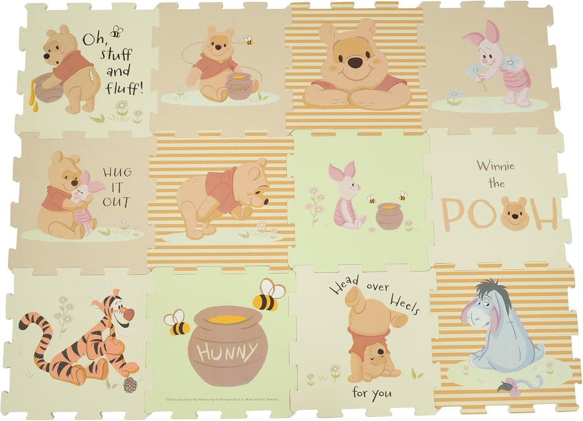 Disney Winnie The Pooh 12 Piece Foam Play Mats