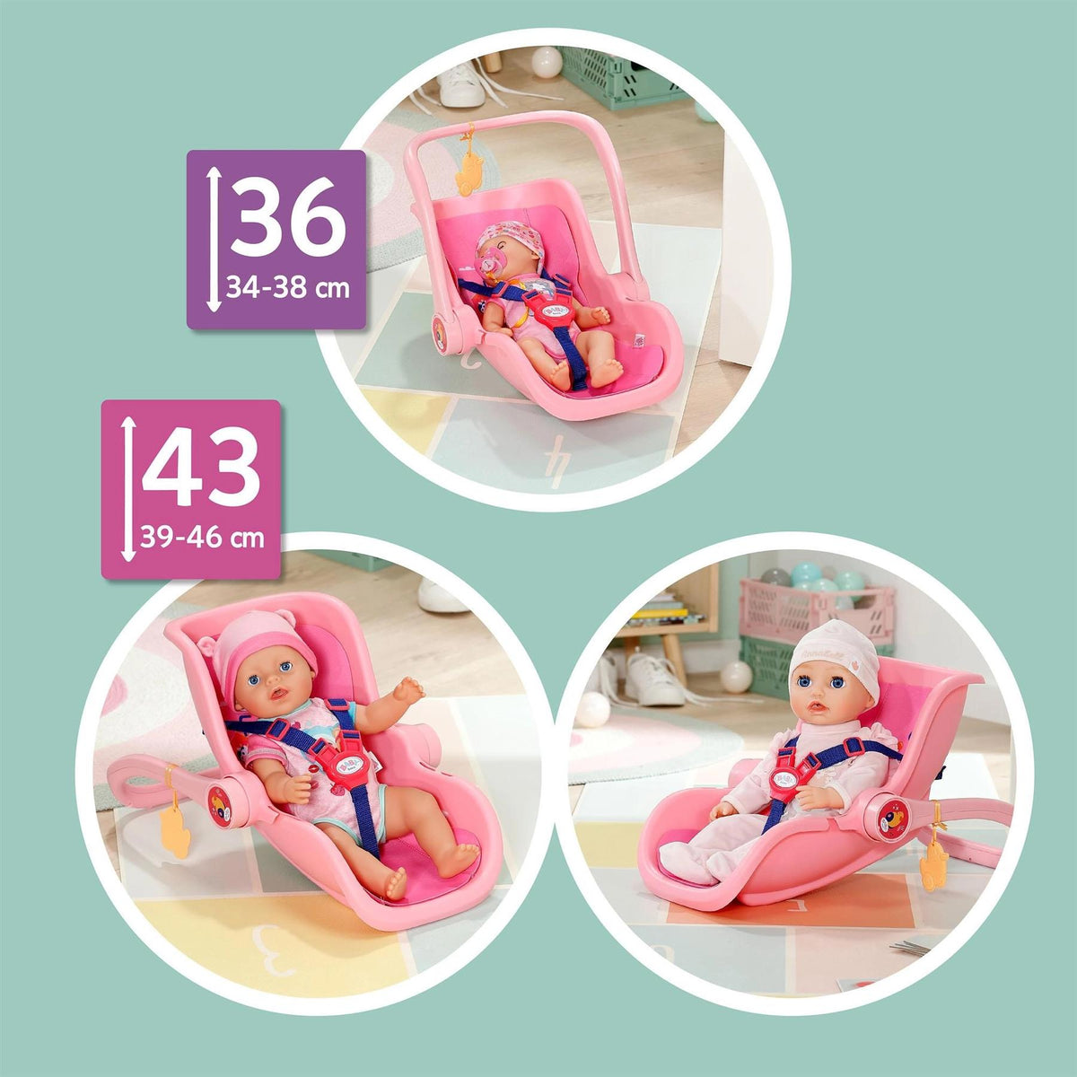 BABY born Comfort Carseat - Pink