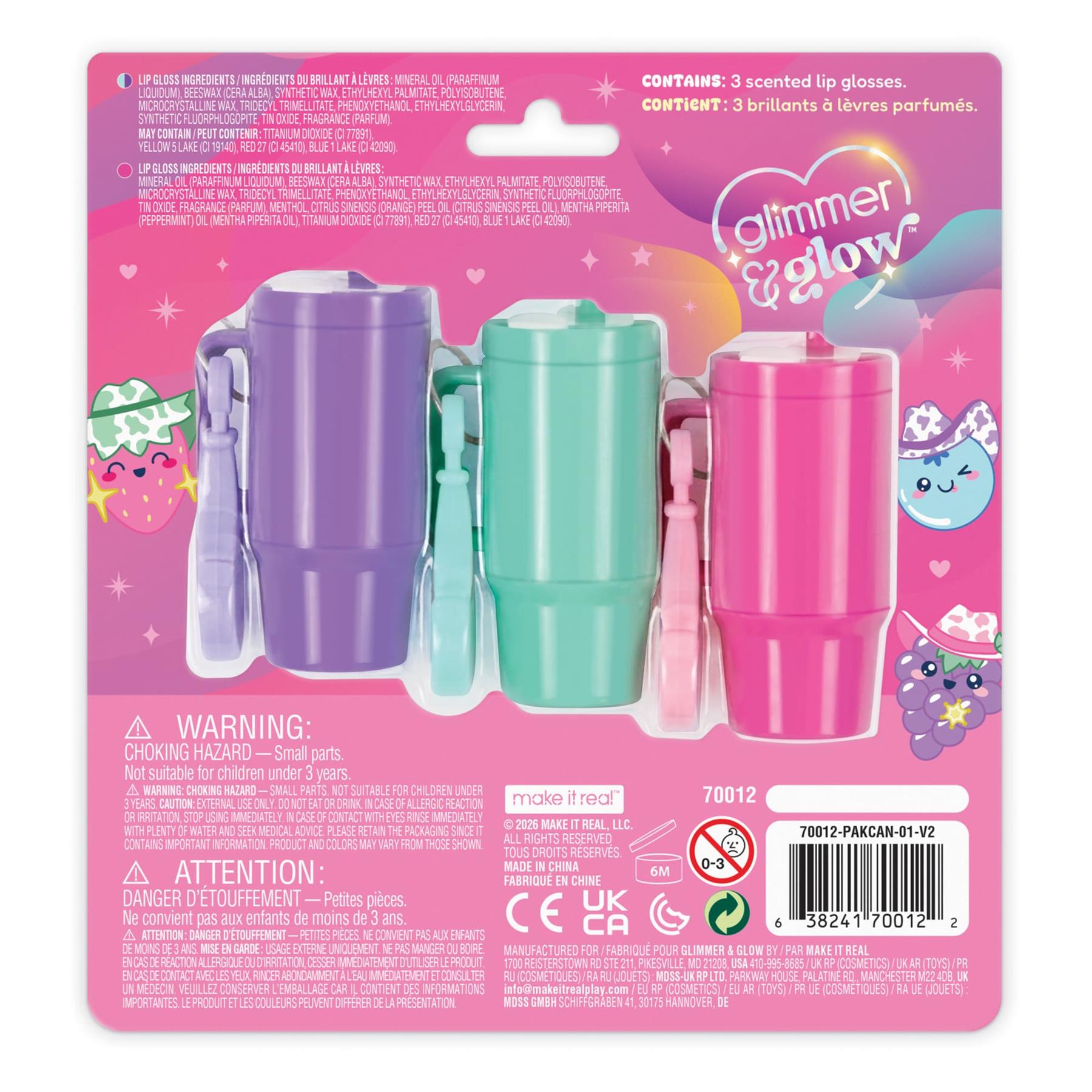 Make It Real Glimmer & Glow Tumbler To Go Lip Gloss Set