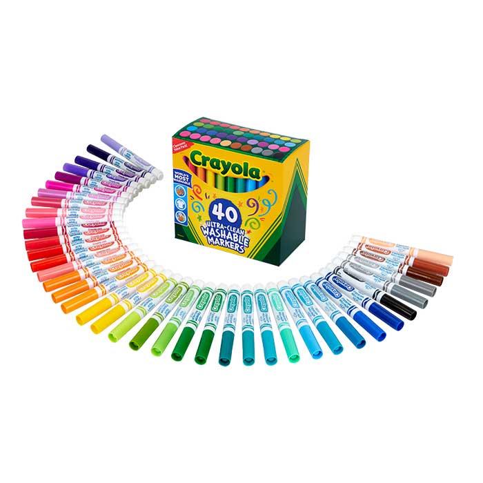 Crayola 40 Count Ultra-Clean Washable Markers