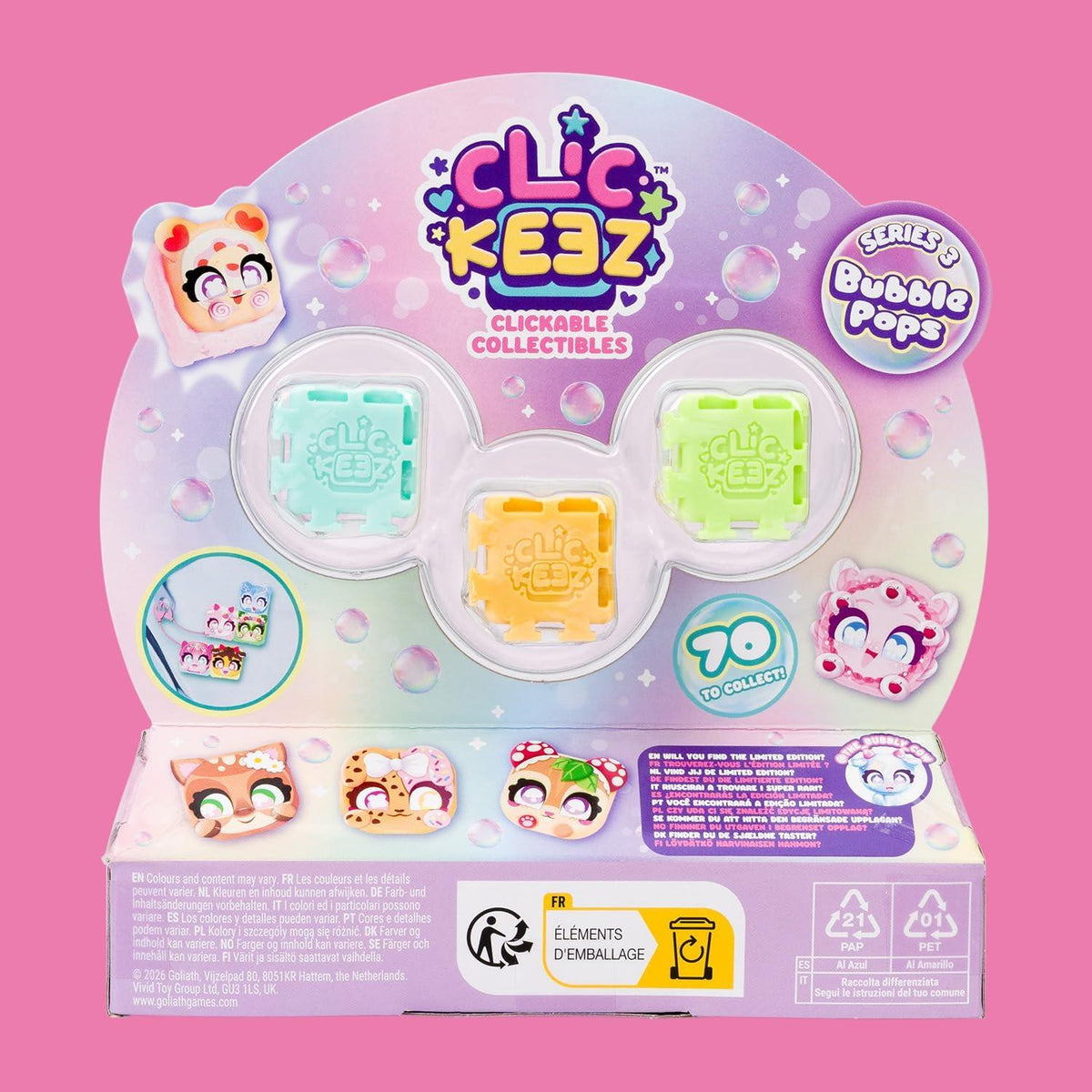 Clickeez Series 3 Bubble Pops 12L - 5 Pack