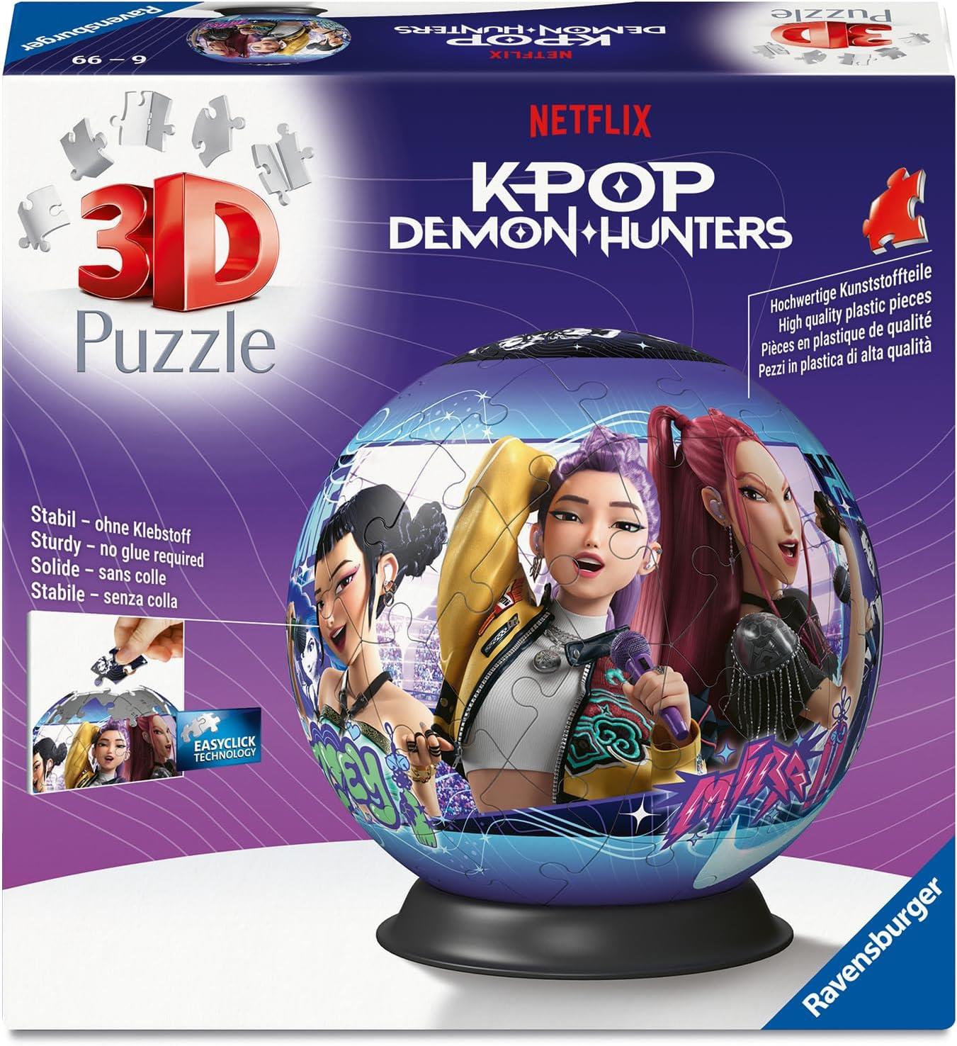 Ravensburger K-Pop Demon Hunters 72 Piece 3D Ball Jigsaw Puzzle