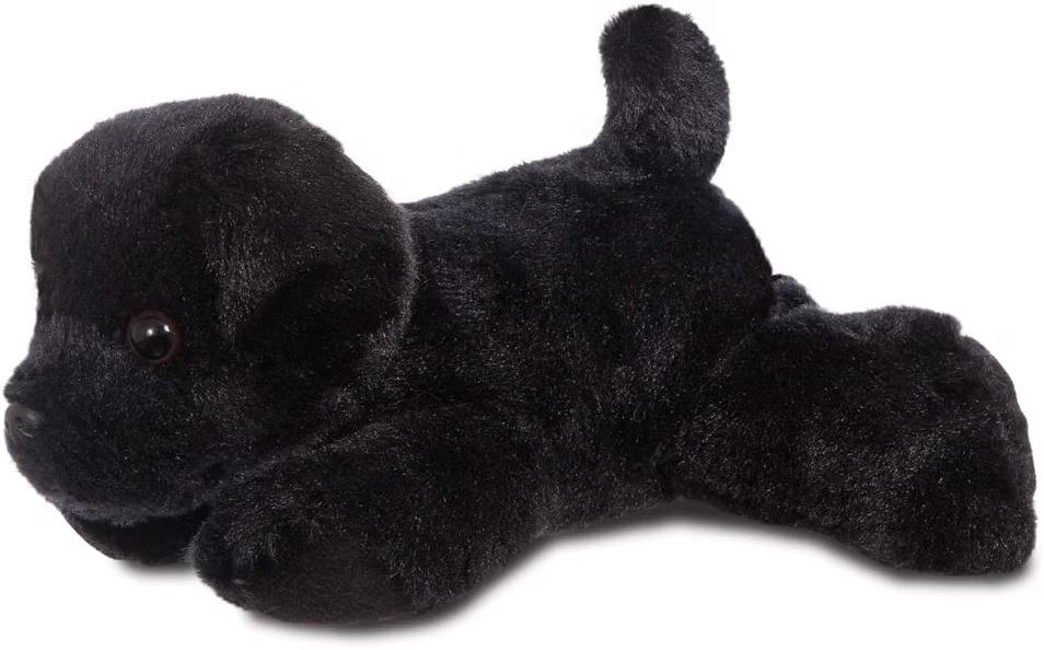 Aurora Mini Flopsies Blackie Black Labrador Dog 8 Inch Plush