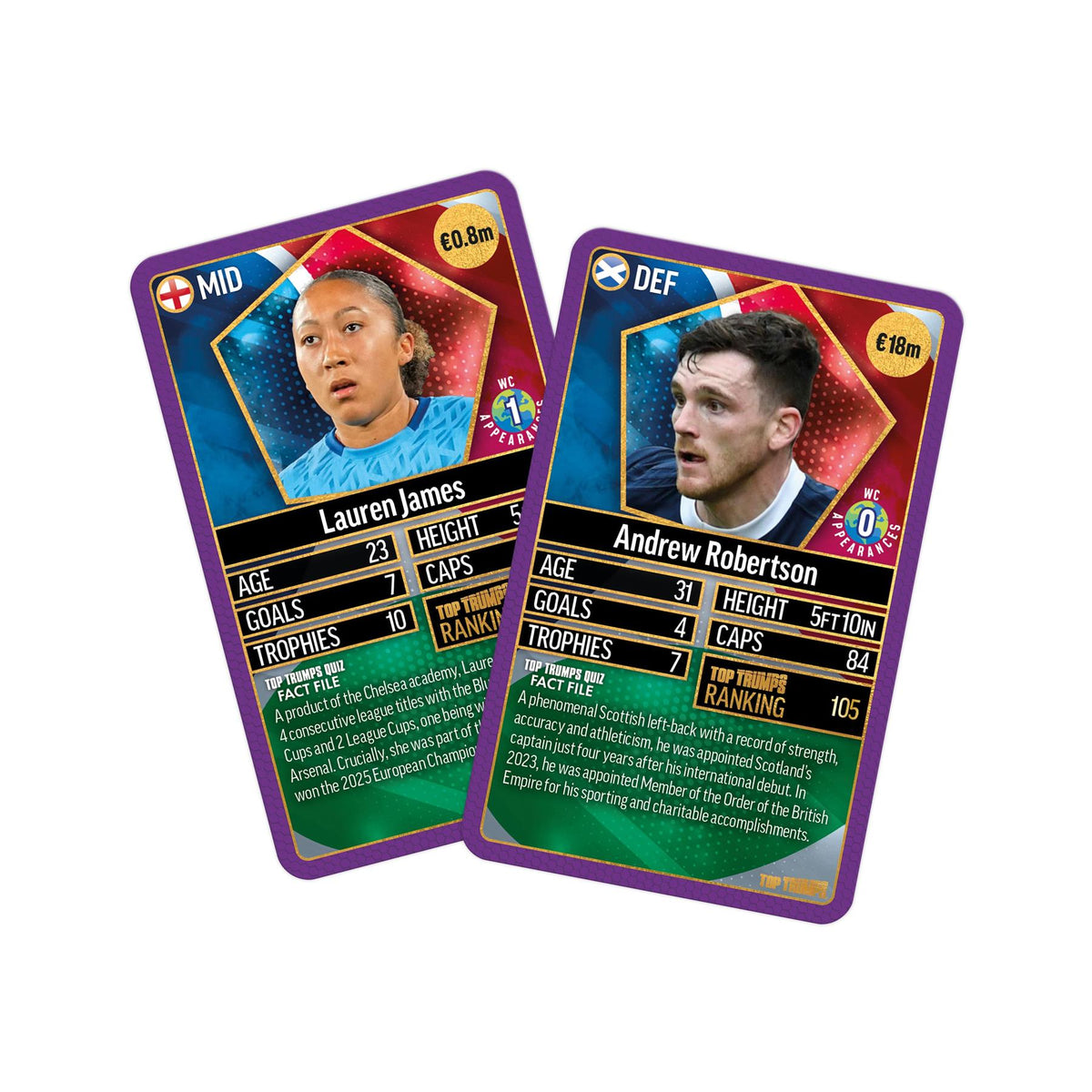 Top Trumps World Football Stars Top 200 Card Game – Chrome Purple Pack