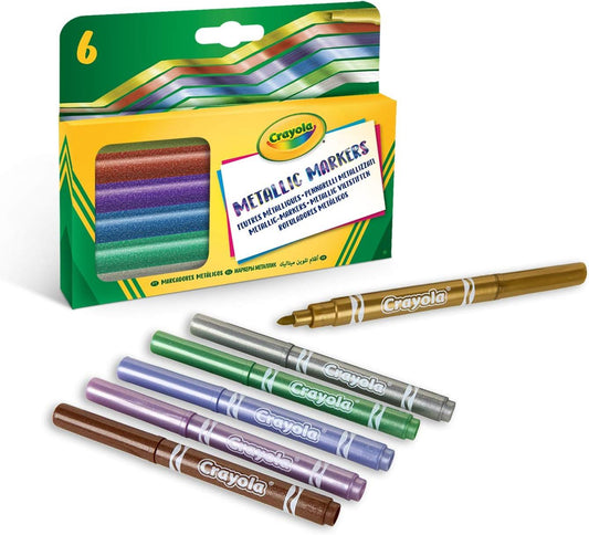 Crayola 6 Assorted Metallic Markers
