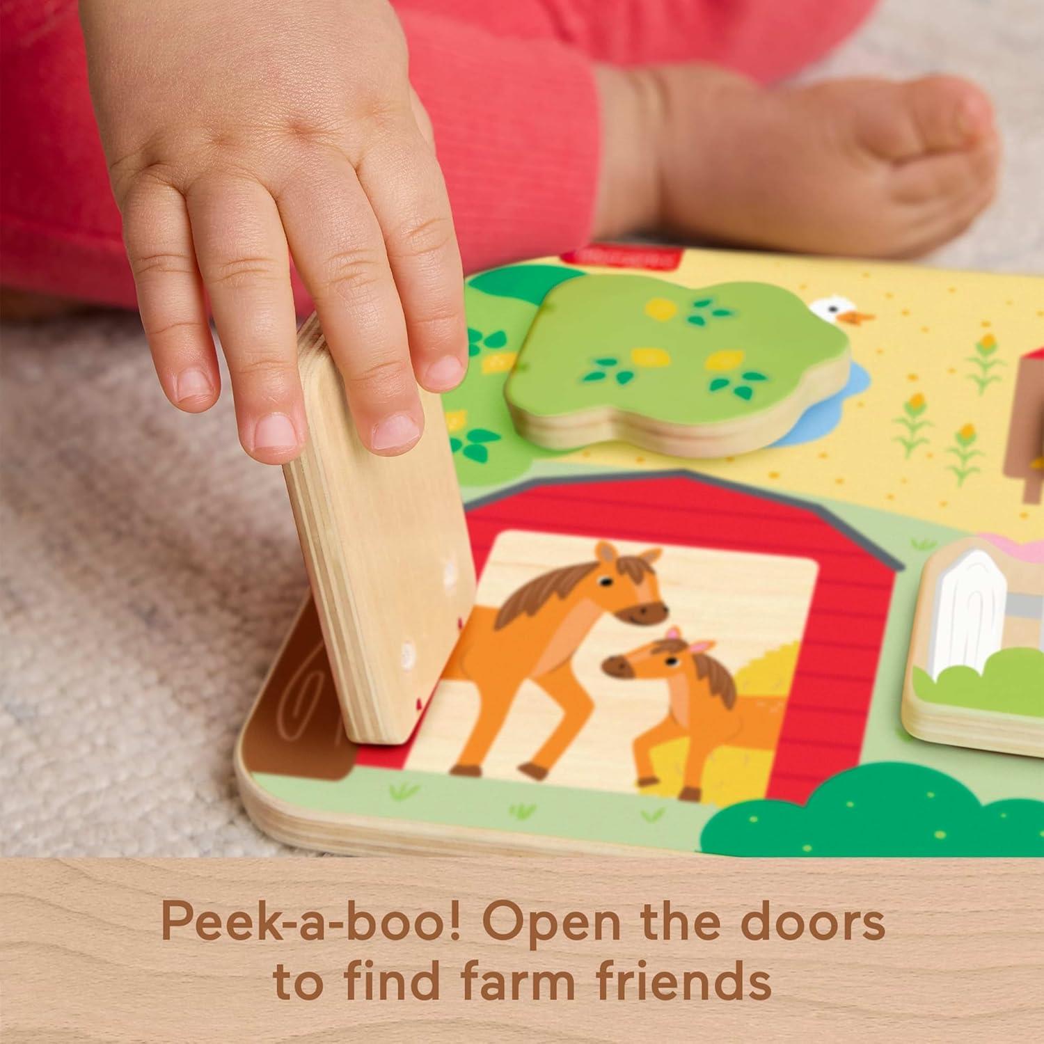 Fisher-Price Wooden Farm Animals Board