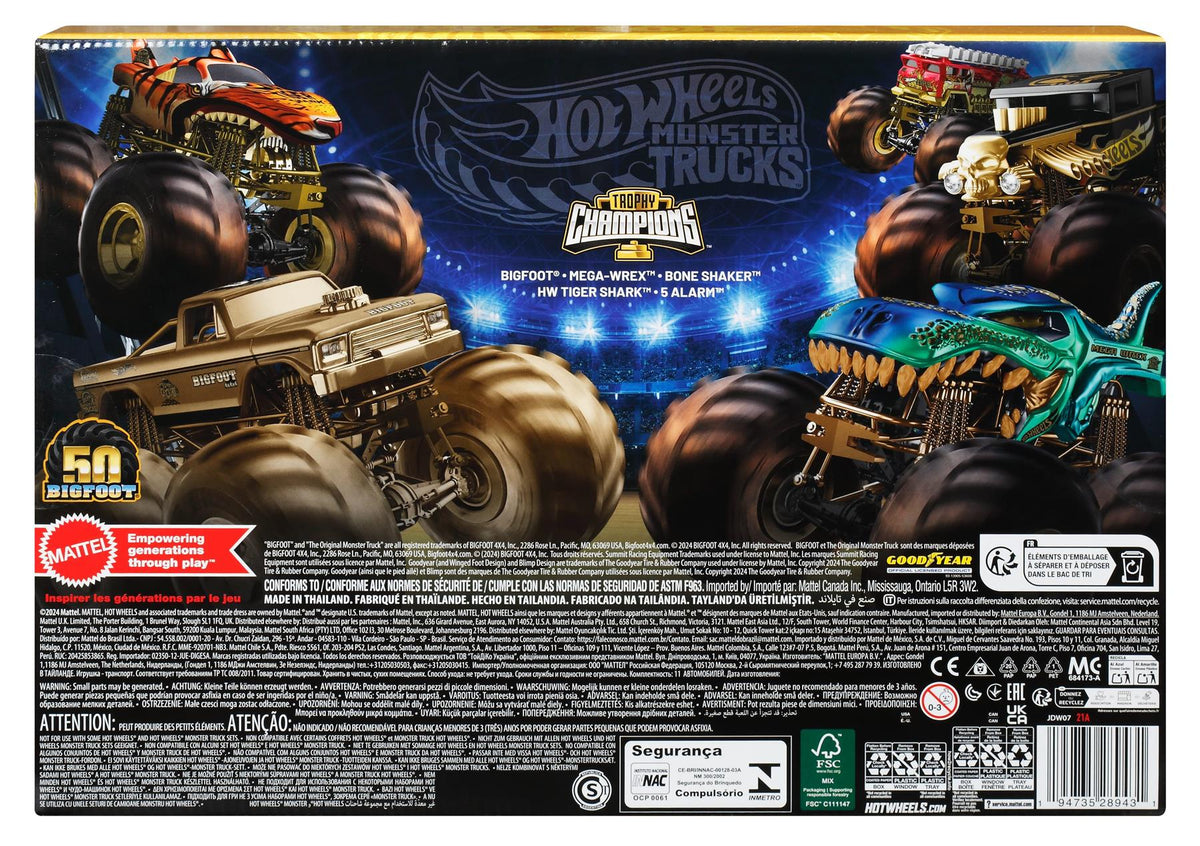 Hot Wheels Monster Trucks Trophy Champions Collection