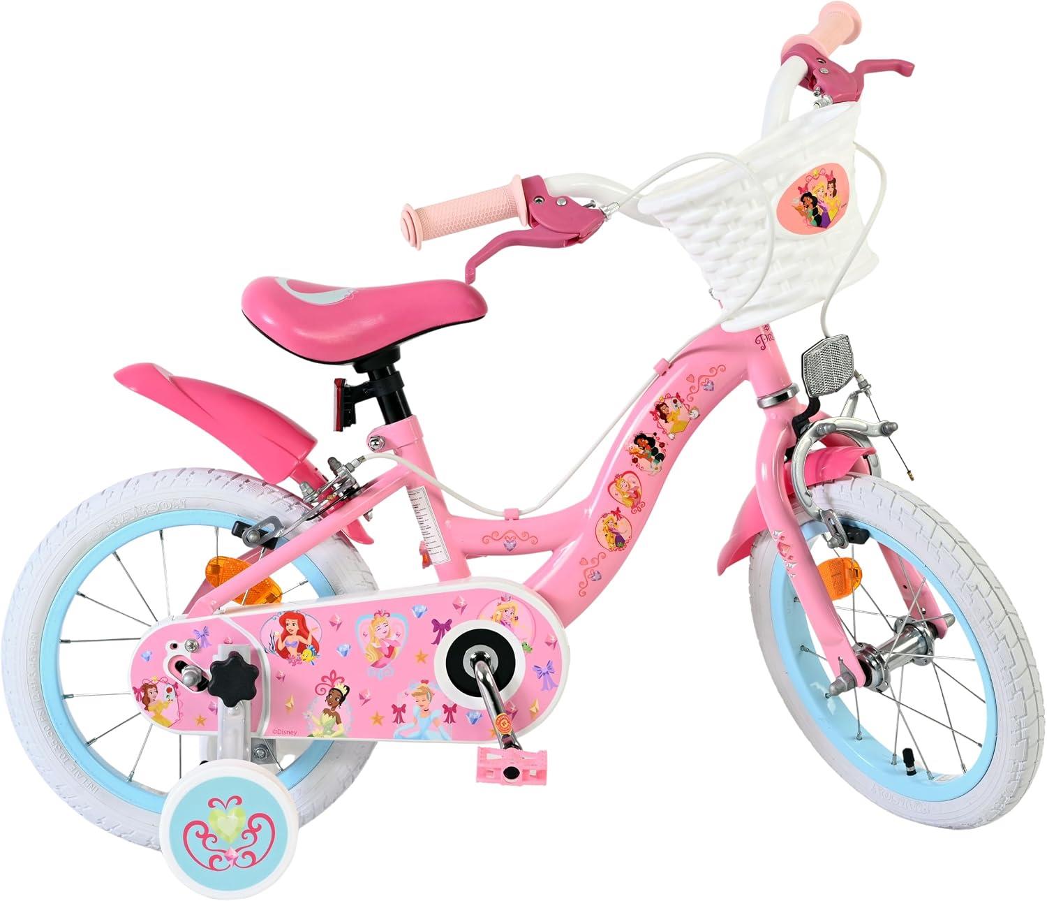 Disney Princess Children's 14 inch Two Hand Brake Bike - Pink
