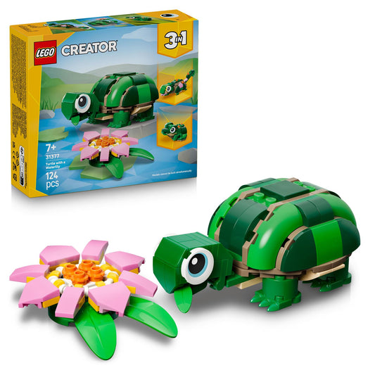 LEGO Creator 3in1 Turtle with a Water Lily Flower 31377