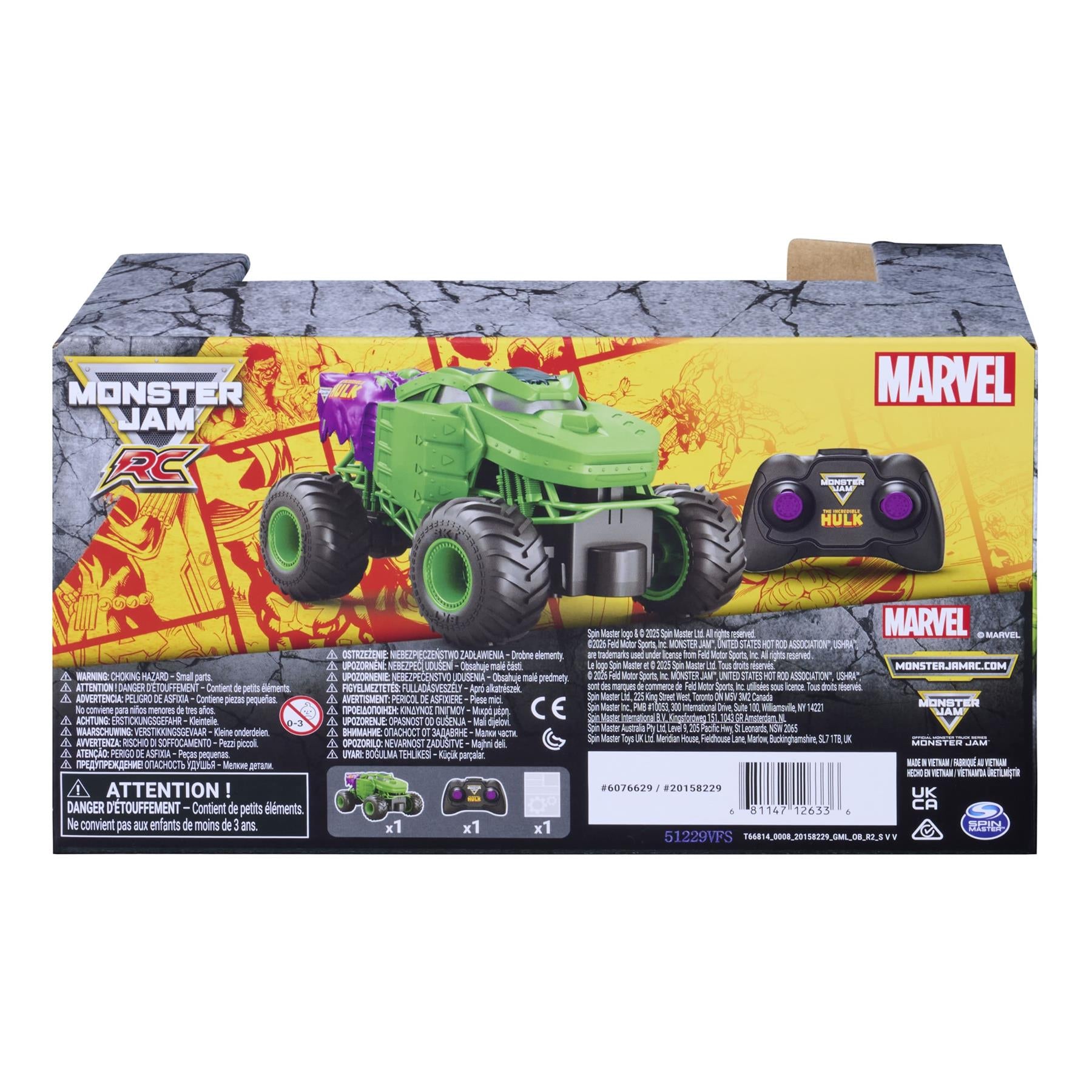 Marvel Monster Jam The Hulk RC 1:24 Scale Monster Truck