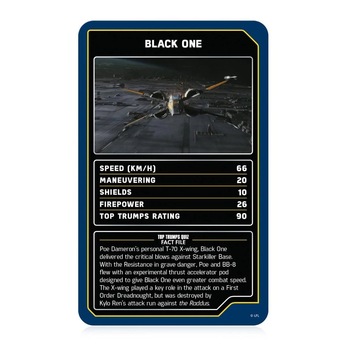 Top Trumps Star Wars Starships Card Game