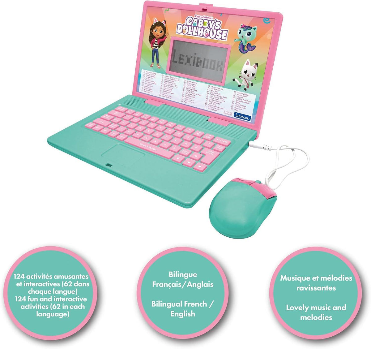 Gabby's Dollhouse Bilingual Educational Laptop