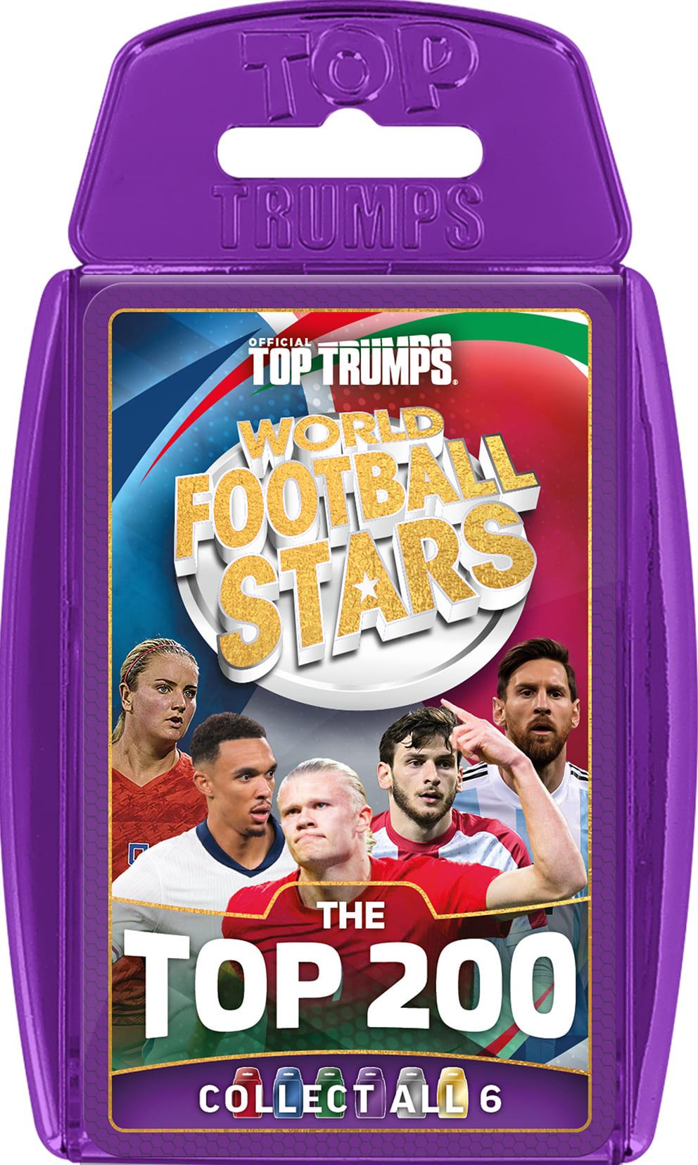 Top Trumps World Football Stars Top 200 Card Game – Chrome Purple Pack