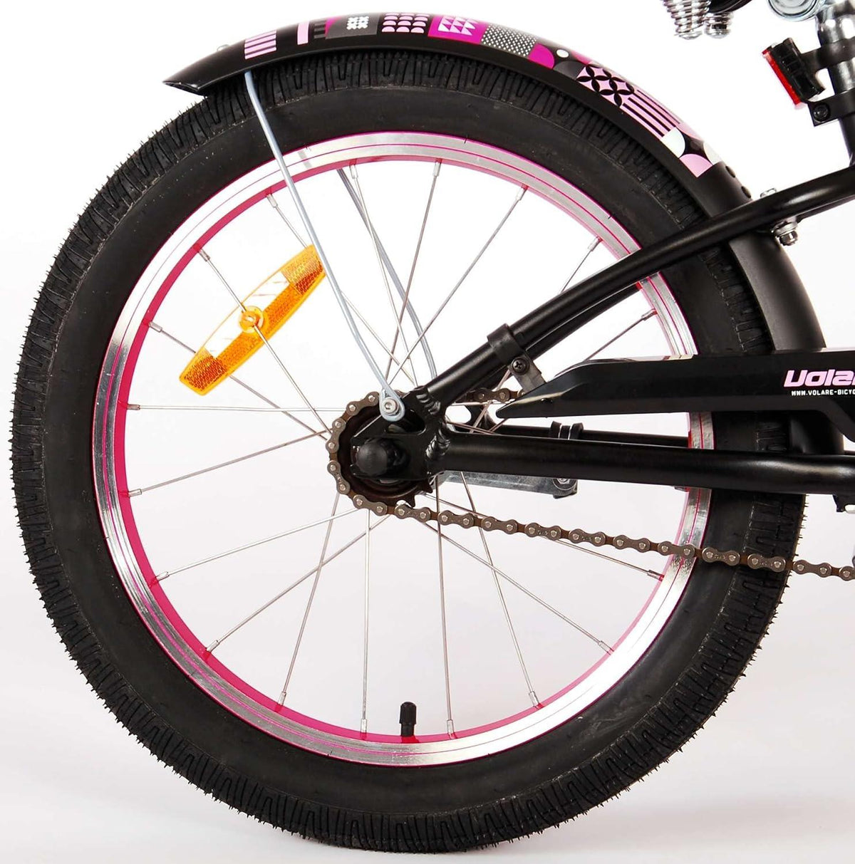 Volare Miracle Cruiser 18-Inch Girl's Bike - Matte Black
