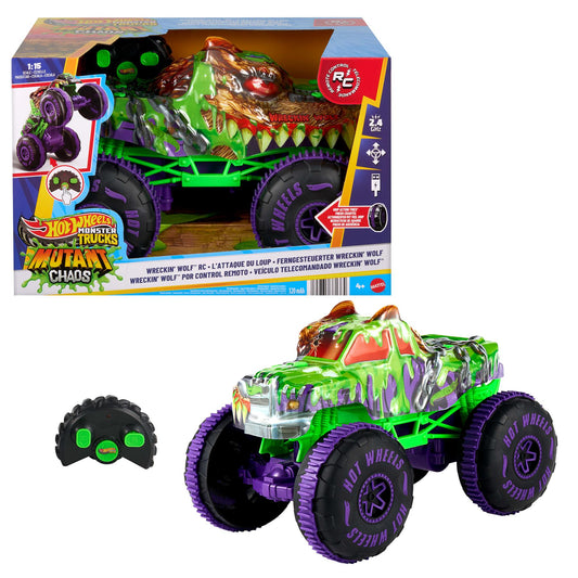 Hot Wheels Monster Trucks RC 1:15 Mutant Wreckin Wolf