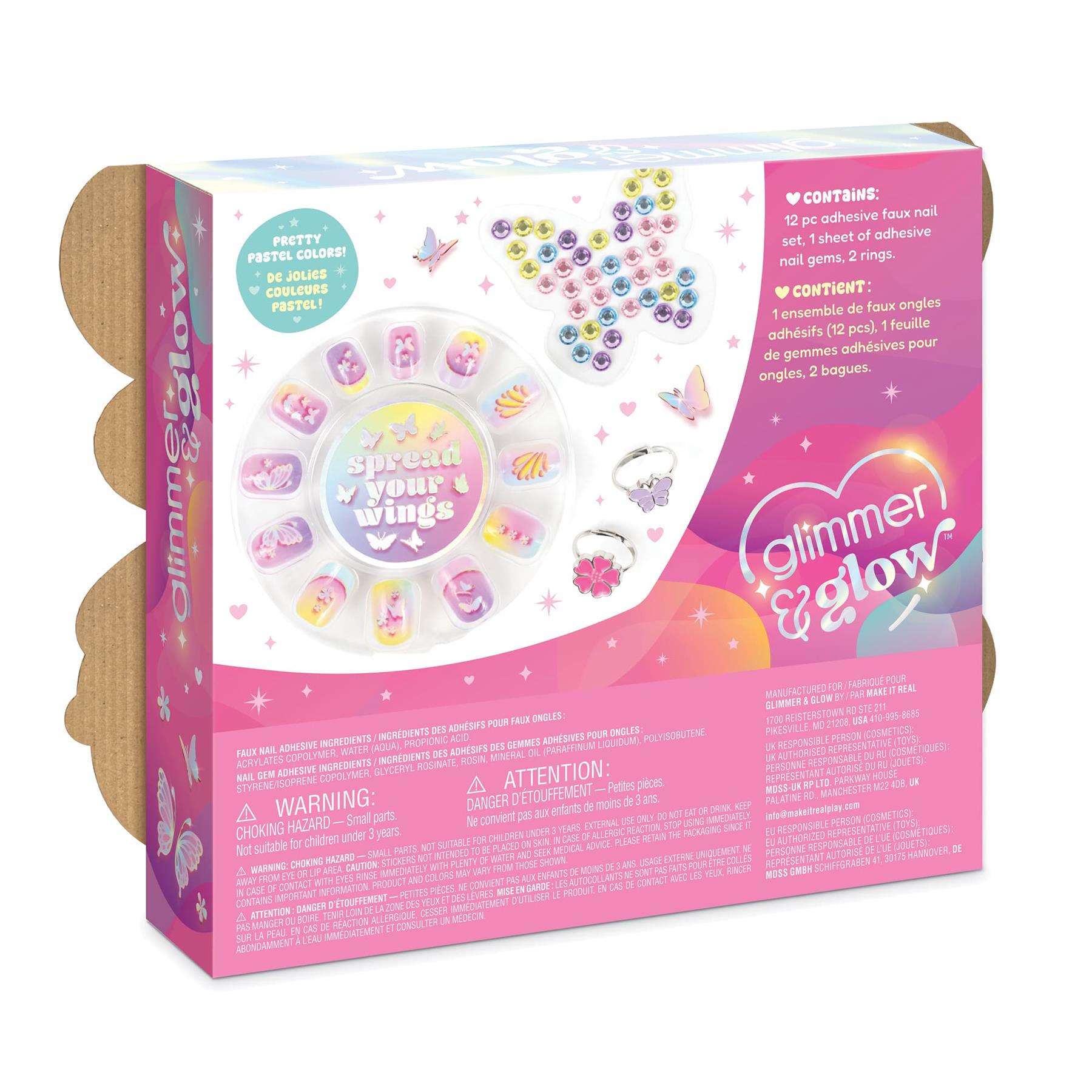 Make It Real Glimmer & Glow Beautiful Butterfly Nails