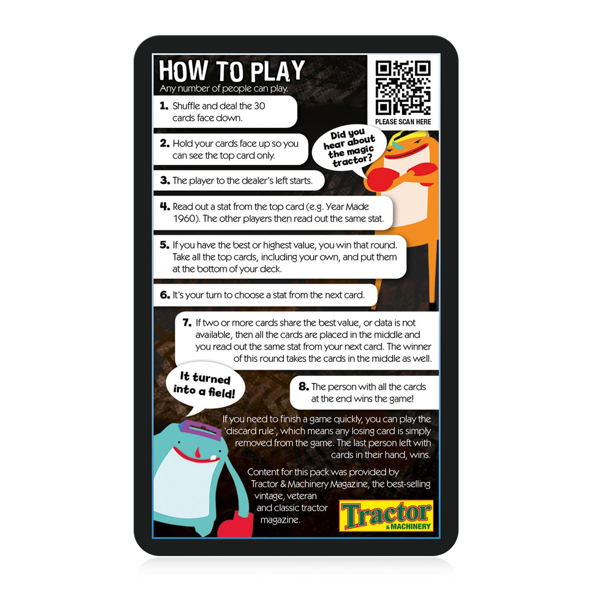Top Trumps Tractors Card Game