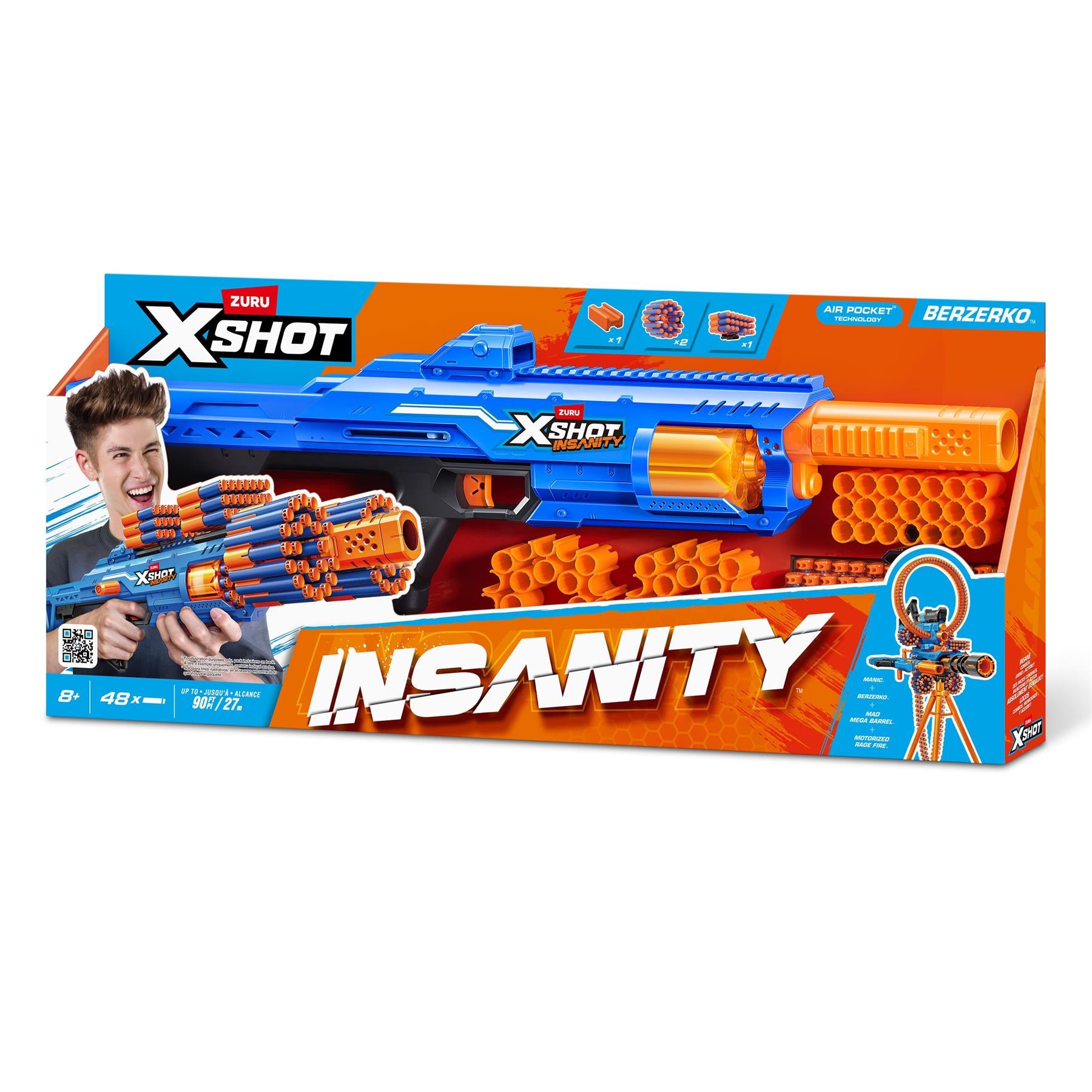 X-Shot Insanity Berzerko 8 Dart Foam Blaster