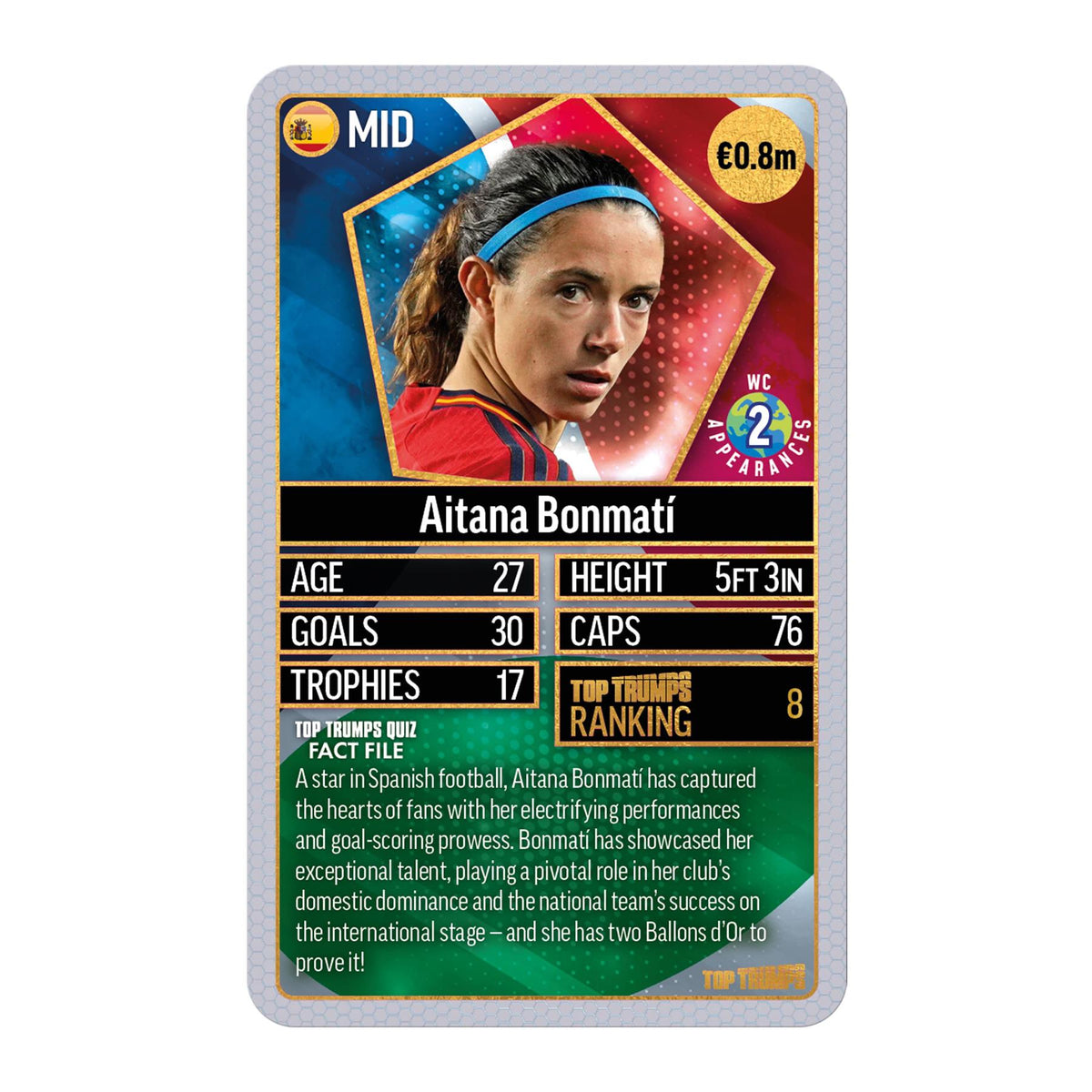 Top Trumps World Football Stars Top 200 Card Game – Chrome Silver Pack