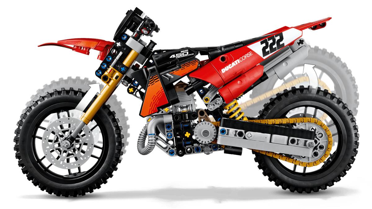 LEGO Technic Ducati Desmo450 MX Factory Motorcycle 42238