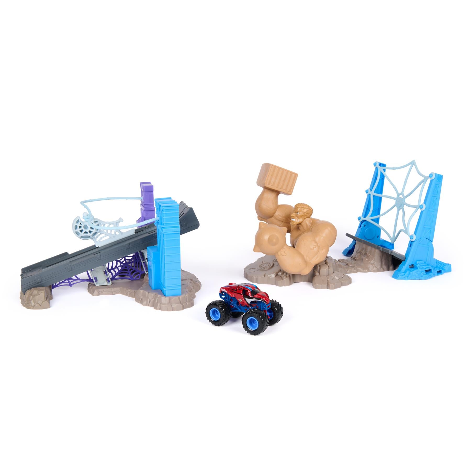 Marvel Spiderman Monster Jam 1:64 Playset