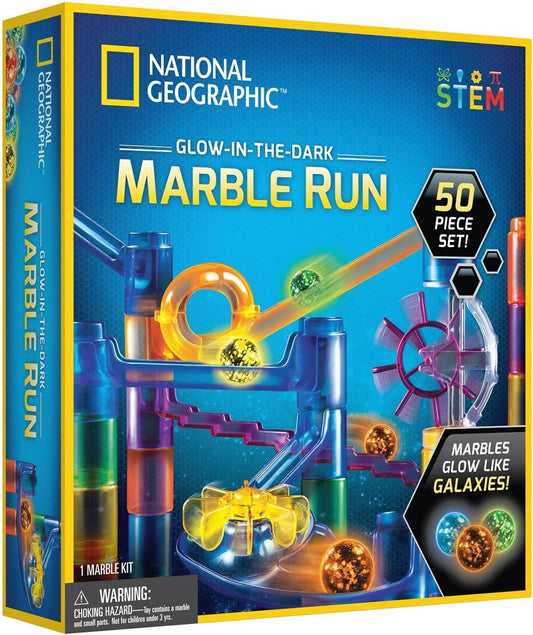 National Geographic 50-Piece Glow-in-the-Dark Marble Run