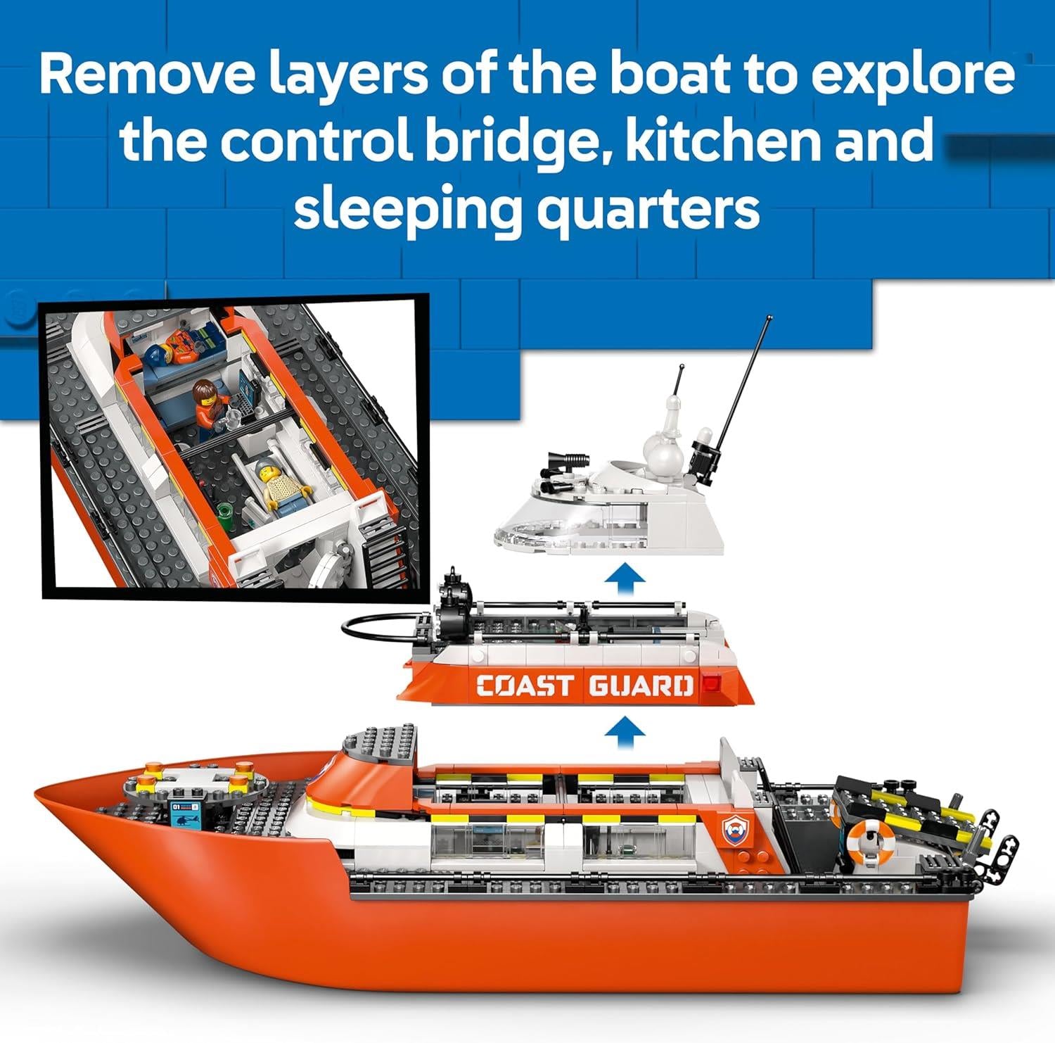 LEGO City Coast Guard Rescue Boat & Helicopter 60504