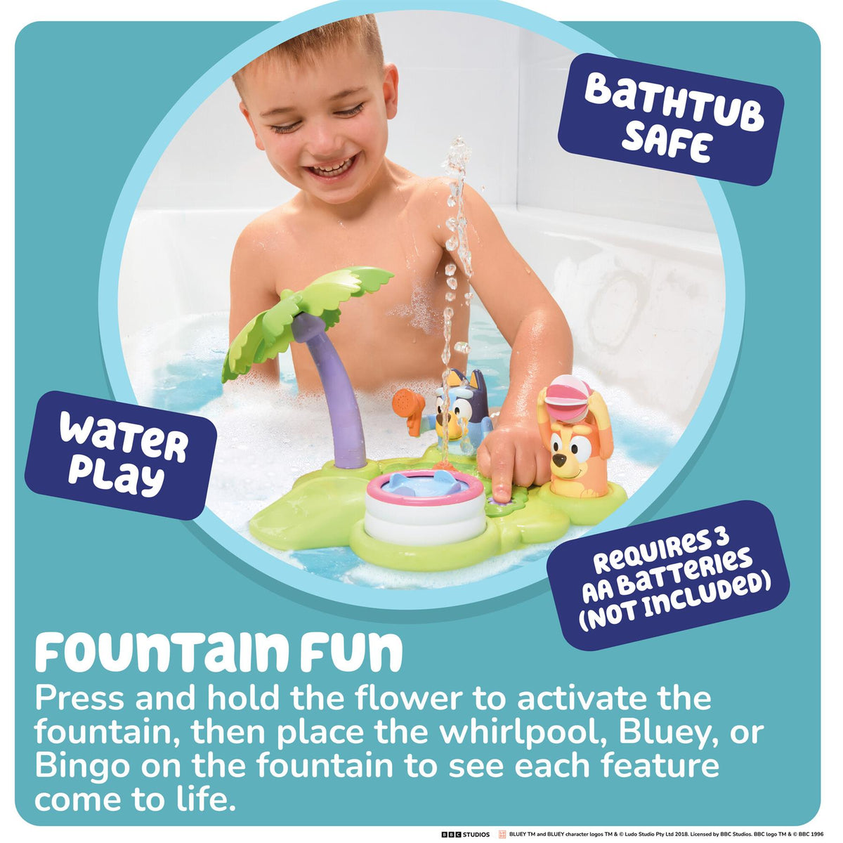 Tomy Bluey Bath Island Bath Toy