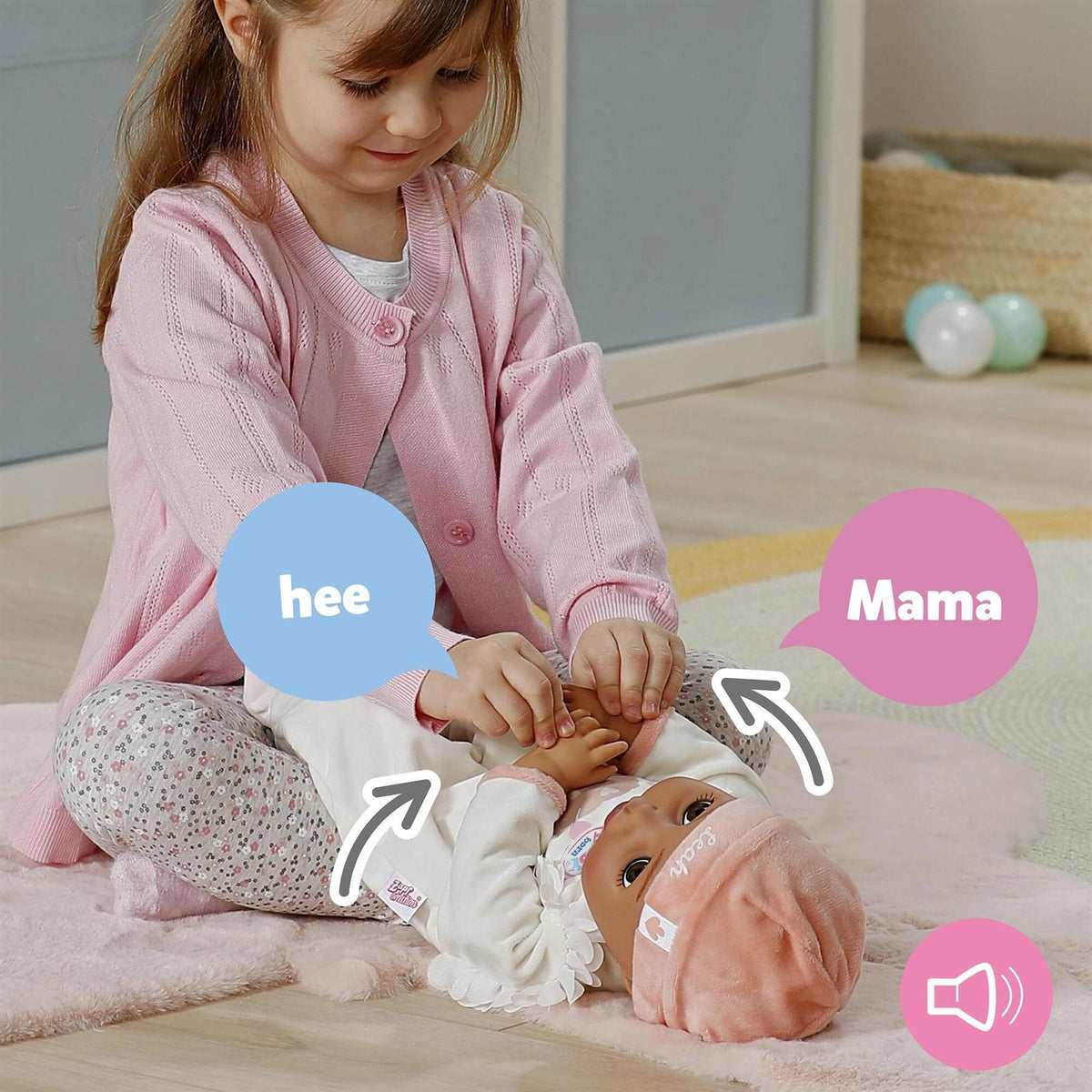 BABY born 43cm Interactive Doll - Leah