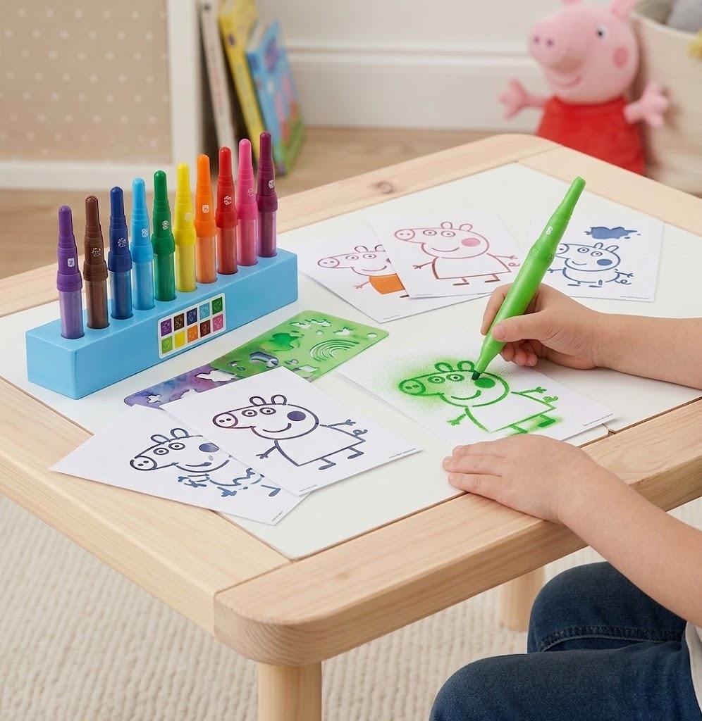 Peppa Pig Blow Spray Pen Set