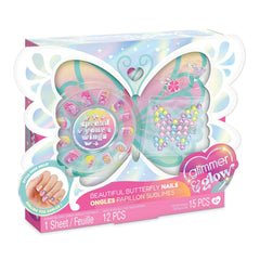 Make It Real Glimmer & Glow Beautiful Butterfly Nails