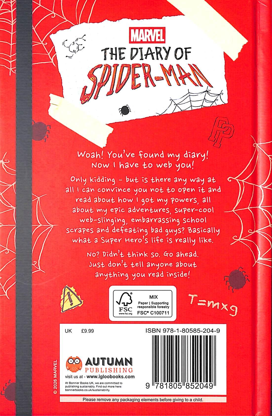 Marvel Spider-Man The Diary of Spider-Man Diary