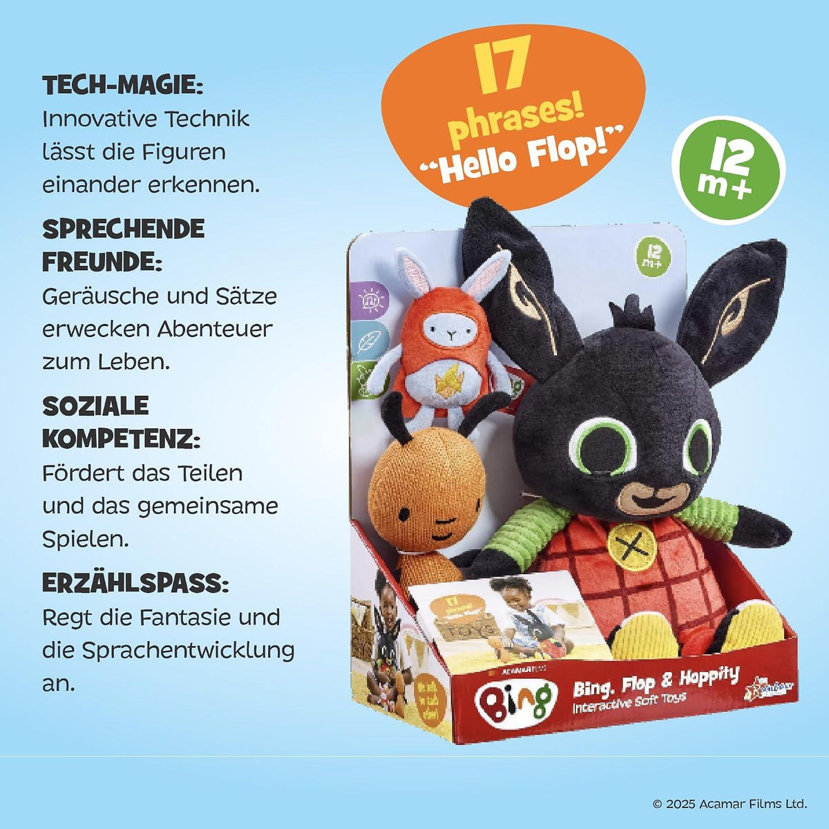 Bing, Flop & Hoppity Interactive Soft Toys