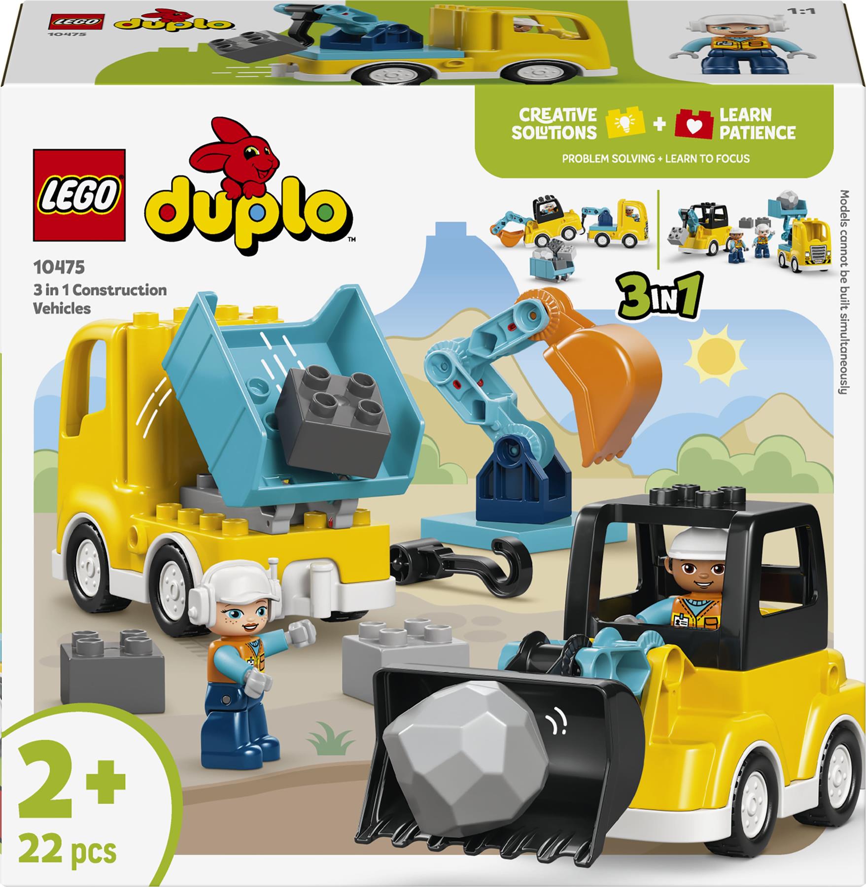 LEGO Duplo 3 in 1 Construction Vehicles 10475
