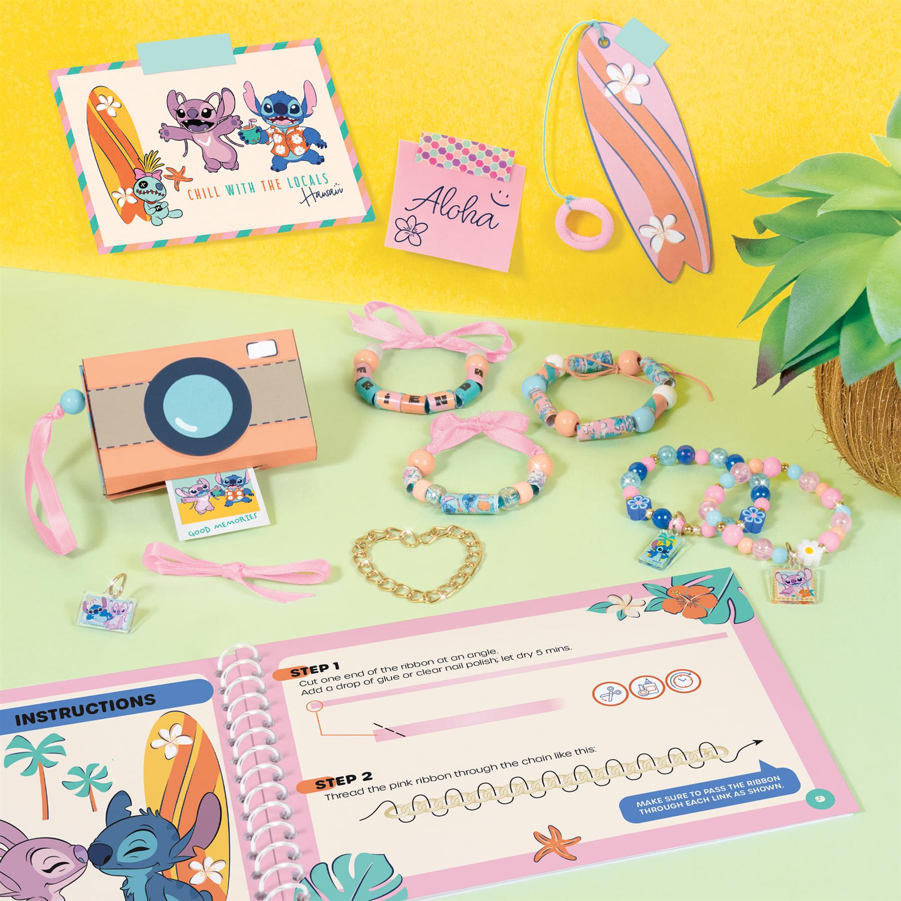 Make It Real Disney's Stitch Alien Adventure Activity Book & DIY Bracelet Kit