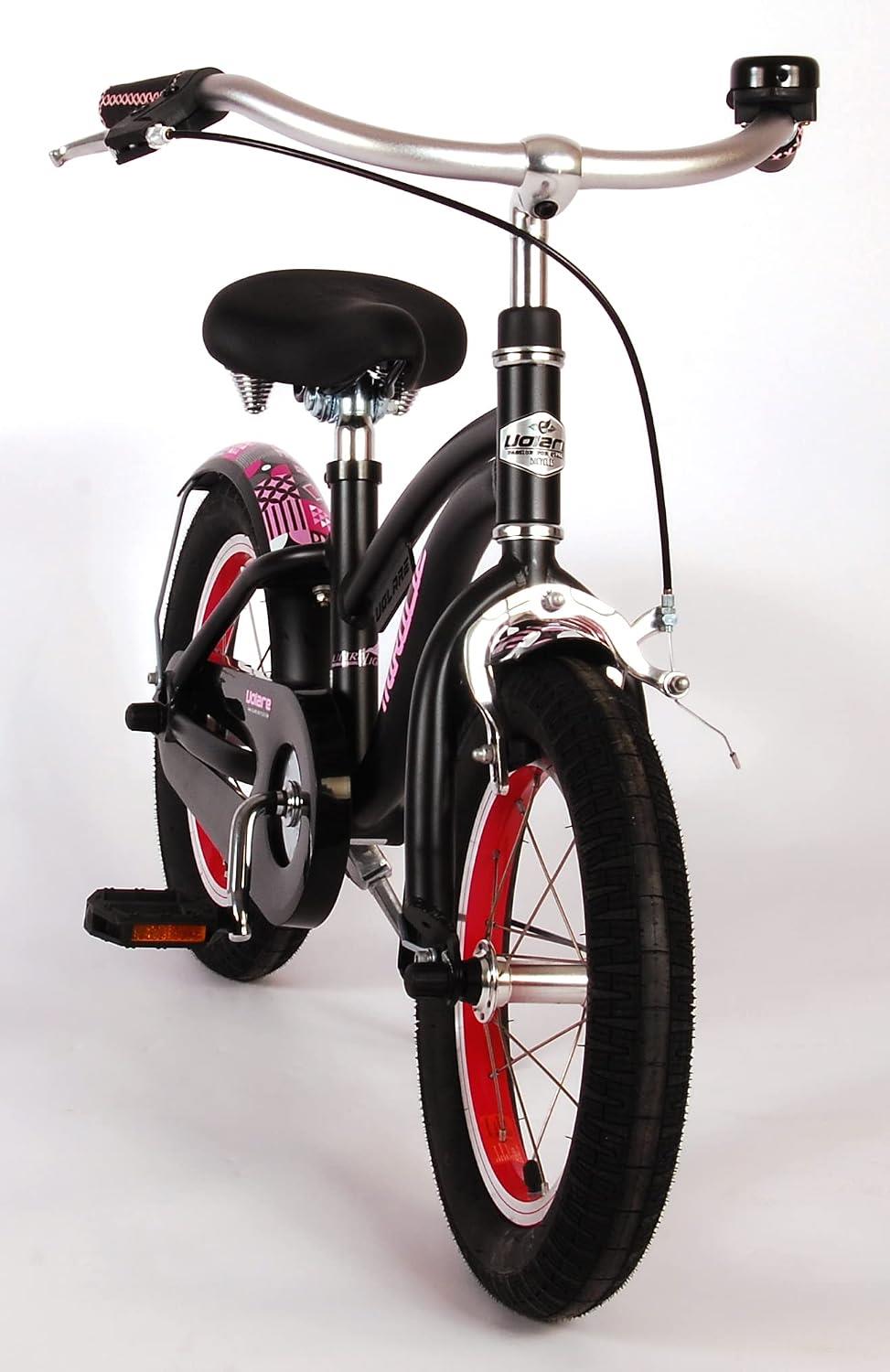 Volare Miracle Cruiser 14-Inch Girl's Bike - Matte Black