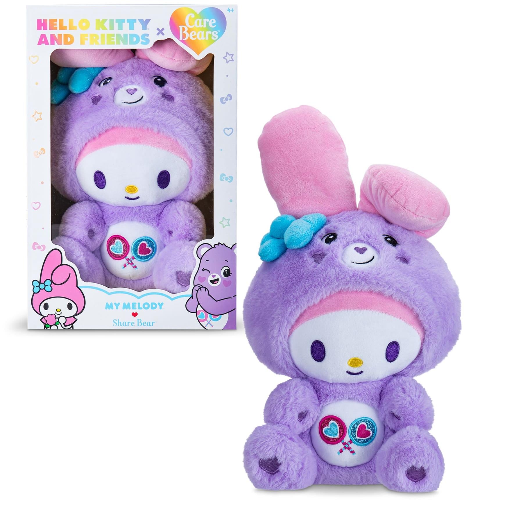 Care Bears x Hello Kitty My Melody as Share Bear Plush 25cm