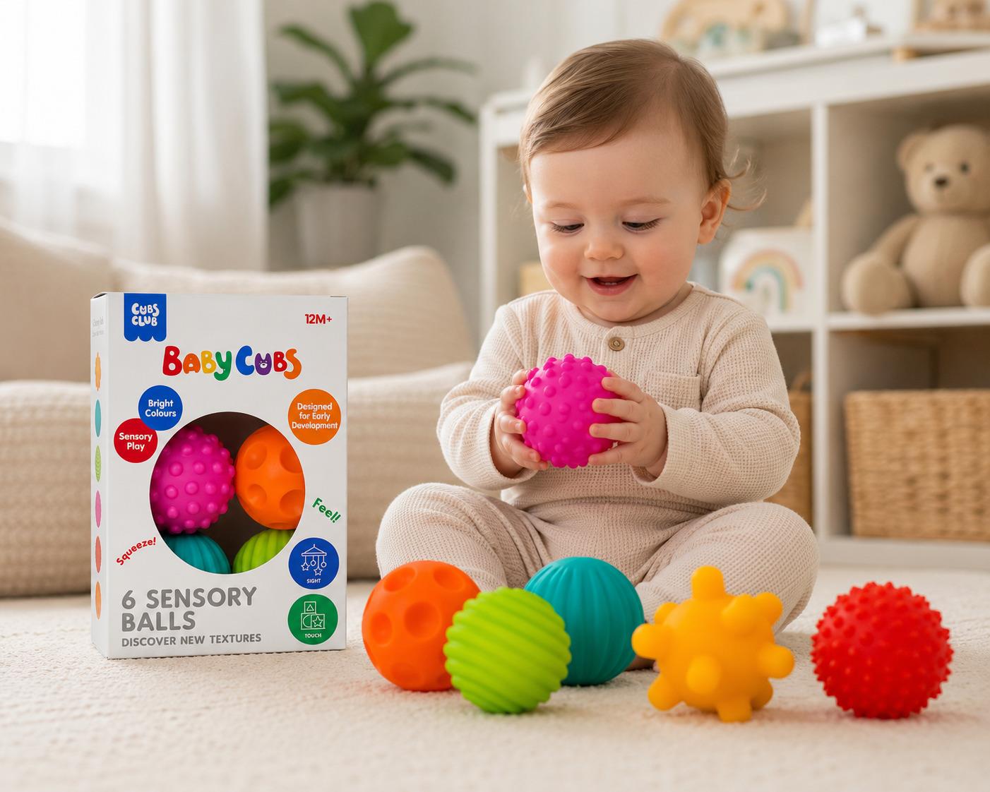 Cubs Club Baby Cubs 6-Pack Sensory Balls