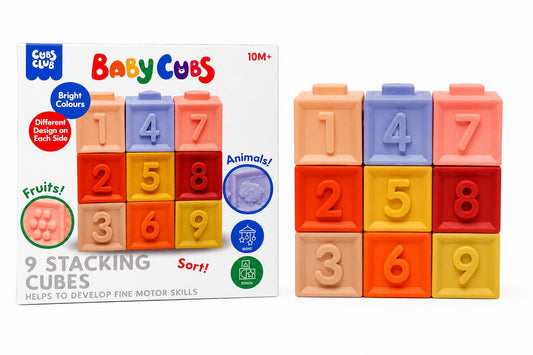 Cubs Club Baby Cubs 9-Piece Stacking Cubes