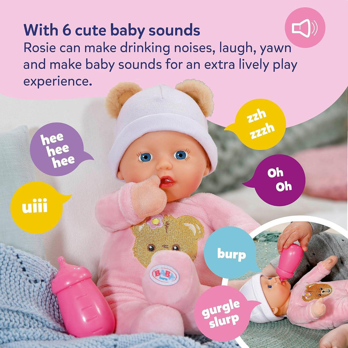 BABY born 30cm Interactive Doll - Rosie