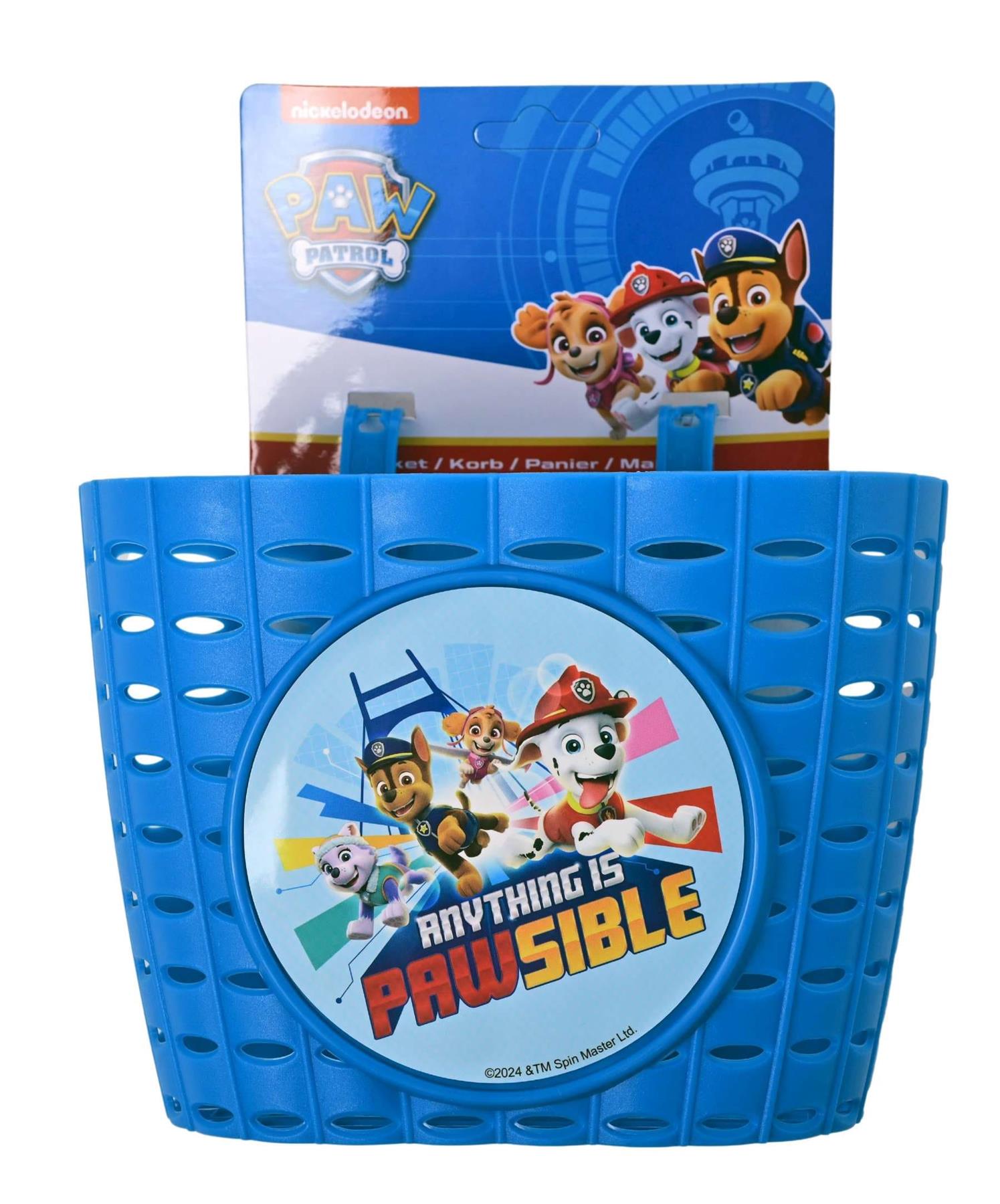 PAW Patrol Frame Mount Blue Bicycle Basket