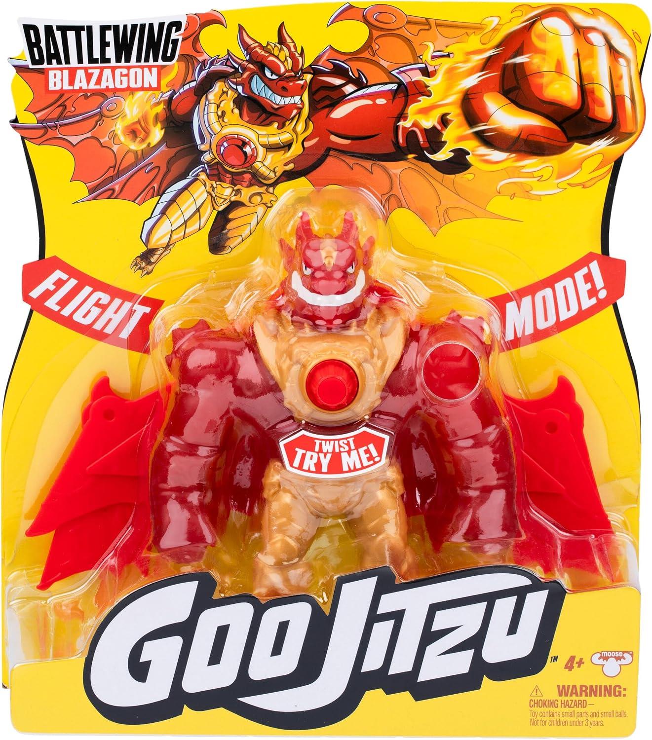 Goo Jit Zu Battlewing 8.5-Inch Stretchy Action Figure - Blazagon