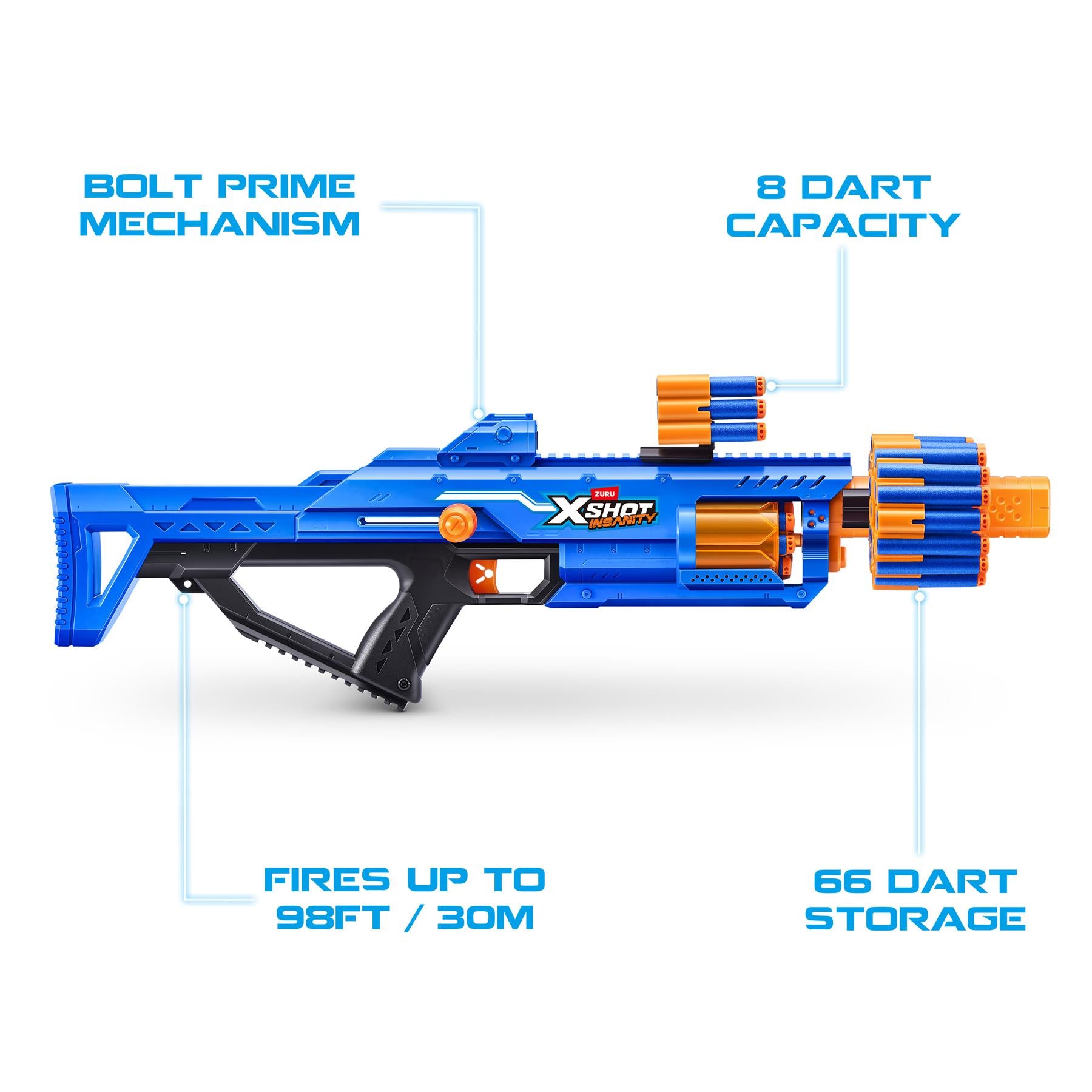 X-Shot Insanity Berzerko 8 Dart Foam Blaster