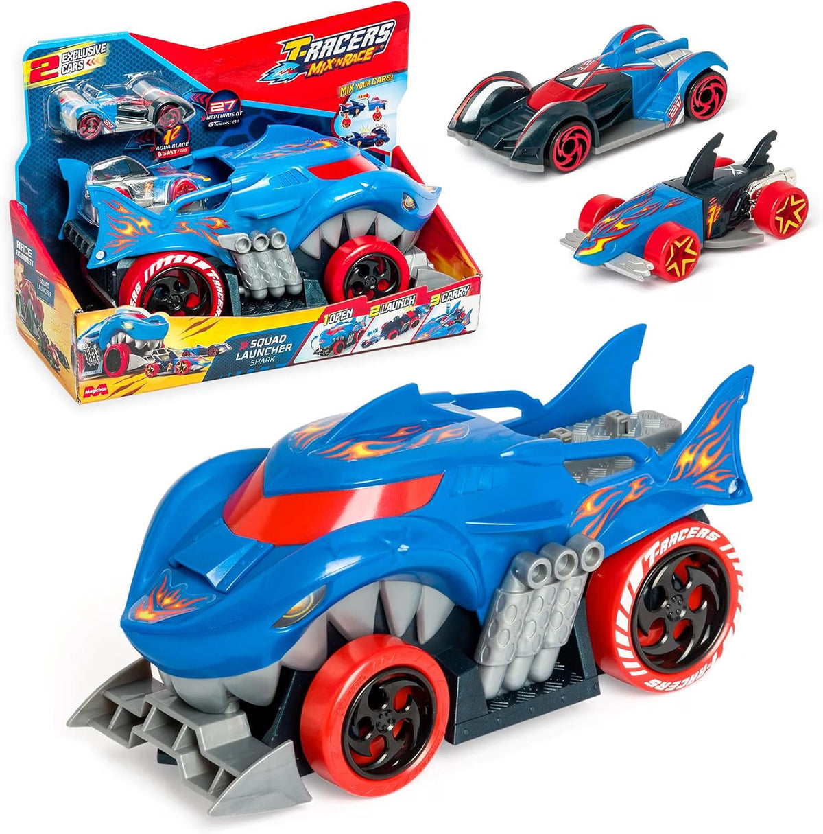 T-Racers Mix 'n Race Squad Launcher -  Shark