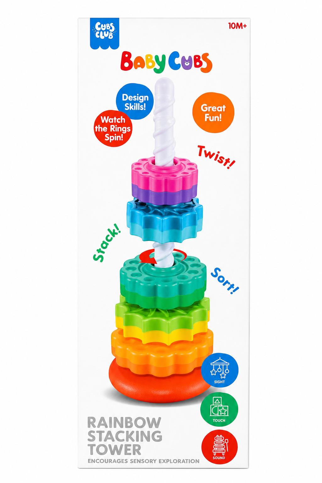 Cubs Club Baby Cubs Rainbow Stacking Tower