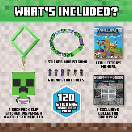 Sticki Rolls Minecraft Backpack Clip & Wristband