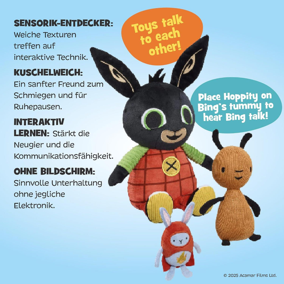 Bing, Flop & Hoppity Interactive Soft Toys
