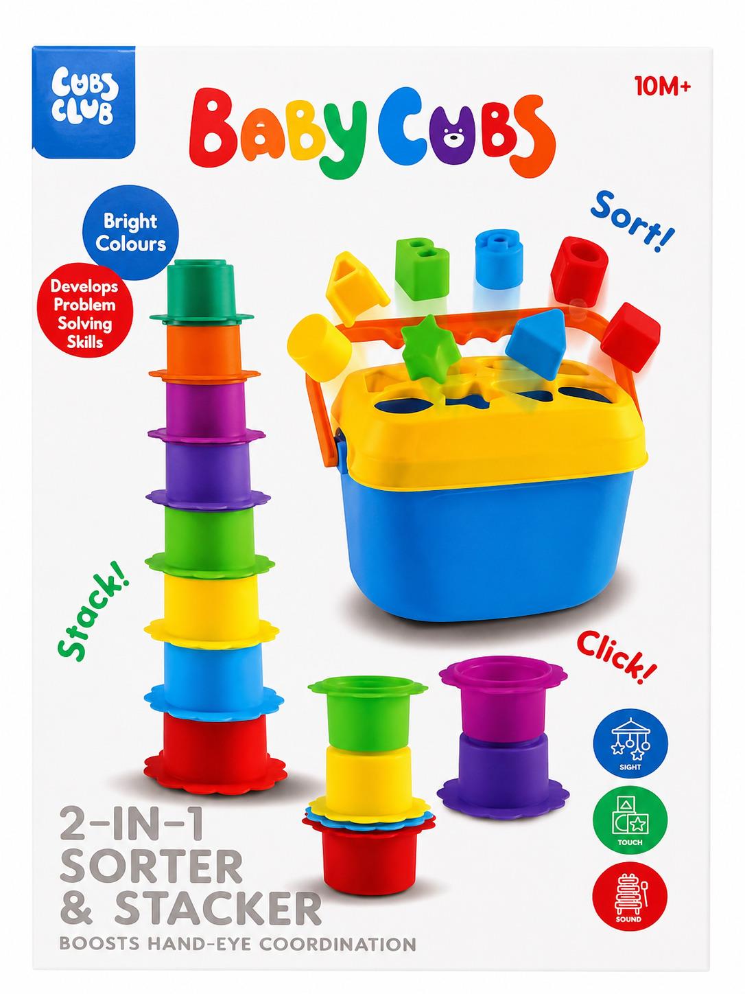 Cubs Club Baby Cubs 2-in-1 Sorter & Stacker
