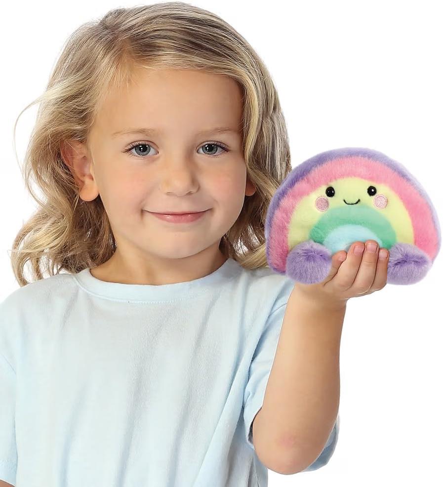Aurora Palm Pals Vivi Rainbow 5 Inch Plush
